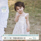 乖奇熊女寶寶純棉吊帶連衣裙夏季薄款嬰幼兒可愛公主裙飛袖小裙子