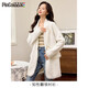 品彩（PinCai）小香風(fēng)外套女東方簡奢風(fēng)中長款名媛大衣時尚流蘇外套P144F6005