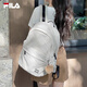 FILA 斐樂(lè)官方情侶款背包2025秋新款輕量化雙肩包電腦包休閑書包 晨暮灰卡其-LK XS