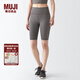 無印良品（MUJI）Walker 女式 易干 半長收腿褲 BIG04A3S 打底褲 中灰色 M