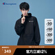 Champion【王俊凱同款】冠軍2024春季新款拉鏈開衫夾克男工裝休閑輕薄外套 黑色2 M