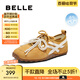 百麗（Belle）撞色休閑瑪麗珍鞋女2025夏新商場同款輕便薄底鞋D8K1DBQ5 黃棕 39 (245mm)