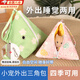 曇蓓漫蜜袋鼯外出包寵物睡袋小飛鼠專(zhuān)用棉袋三角外帶包四季手提睡覺(jué)窩 蜜袋鼯外出包【清新小花朵】 （S碼 18×16cm）