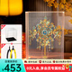 拼酷點翠喜扇 十里紅妝3d立體金屬拼圖家居裝飾520情人節(jié)送女朋友禮物 點翠喜扇+定制展示盒+輕便工具