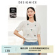 迪賽尼斯（DESIGNICE）2024年春季新款通勤風簡約圓領短袖羊毛衫短款套頭毛衣女 米白 M