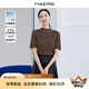 娜爾思（NAERSI）商場同款半高圓領(lǐng)針織衫女新款通勤小衫上衣女 中橙黃色 M