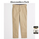 ABERCROMBIE & FITCH男裝春秋美式復(fù)古潮流寬松經(jīng)典直筒奇諾褲卡其褲KI130-2617 卡其色 32 /30 (175/82A)