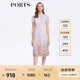 PORTS寶姿女裝夏季甜美通勤海鹽粉網(wǎng)紗刺繡連衣裙LM8D235MLP031 鹽粉色混色 M (6)