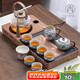 尚言坊功夫茶具整套帶茶盤帶煮茶燒水一體式茶臺(tái)茶杯高檔泡茶器全套裝