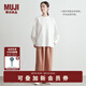 無(wú)印良品（MUJI）女式 麻 寬版褲  褲子女款早秋款寬松休閑褲 女裝 BE1SKC4A 棕色 XL （165/74A）