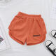 葉余男小童運動(dòng)短褲休閑百搭兒童純色外穿褲子女寶寶夏裝寬松薄款熱褲 桔色 110 建議28-32斤