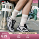 斐樂(lè)（FILA）【楊冪同款】女鞋芭蕾2老爹鞋2025夏季新款跳跳德訓(xùn)休閑運(yùn)動(dòng)鞋 黑/南極灰-SM 37.5