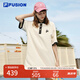 FILA FUSION斐樂潮牌女子連衣裙夏時(shí)尚寬松簡約POLO領(lǐng)連身裙 乳糖色-BG M （165/84A/M）