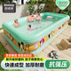 Bestway百適樂兒童充氣泳池家用可折疊洗澡池小孩釣魚池54501 2.1米電泵