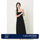 詩凡黎（'SEIFINI）黑色條紋拼接針織背心裙2024春新款裙子中長氣質(zhì)背帶連衣裙 黑色針織款 M 160/84A