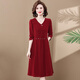 啄木鳥(niǎo)中老年女裝春裝喜宴可穿連衣裙2025新款時(shí)尚穿搭闊太太媽媽裝裙子