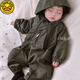 G.duck寶寶連體衣春裝外套連帽超萌嬰兒春秋衣服爬服沖鋒l衣韓版外出服 綠色 90cm