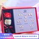 一周耳釘女純銀s999足銀項鏈生日禮物送女友閨蜜女生七夕情人節 【紅盒】玫瑰金銀杏葉項鏈耳釘