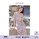 JESSIE【博主同款x花影】法式氣質(zhì)連衣裙夏季優(yōu)雅精致修身碎花裙 花色 L