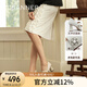 千百度（C.BANNER）春夏款瑪麗珍進(jìn)口超軟羊皮高跟單鞋粗跟女鞋A23158373 米色 38 