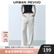 UR2025夏季新款女裝時(shí)尚通勤百搭白色闊腿休閑長(zhǎng)褲UYY850132 本白 27