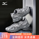 美津濃（MIZUNO）25年新款 RACER S CNY 蛇年限定男女同款軟彈緩震舒適耐磨跑鞋 24/野鴿灰/銀 41 (265mm)