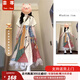 蕓蕁裙子女夏季2025新款文藝度假風(fēng)新款藝術(shù)感復(fù)古油畫不規(guī)則半身裙女 [套裝]梵高文藝半身裙+短袖上衣 M