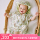 OAK FAMILY新生連體衣夏季短袖純棉寶寶哈衣嬰幼兒寬松爬服 兔子莊園 （不含帽子） 80cm （推薦：9~18個月）