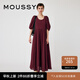 moussy 女裝新款法式度假風泡泡袖長裙連衣裙女010GAA30-5120 600波爾多紅 S 00001