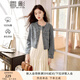 香影圓領(lǐng)短款牛仔外套女純棉2025春季新款小個(gè)子氣質(zhì)復(fù)古夾克上衣 牛仔藍(lán) S