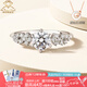 AVHE六爪星河璀璨培育鉆石鉑金K金戒指 新款結(jié)婚禮物女真鉆送老婆 18K金星河培育鉆戒-20分D色/VVS