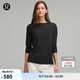 lululemon丨Relaxed-Fit 女士寬松剪裁船型領(lǐng)口長(zhǎng)袖 T 恤 LW3IOJS 黑色 XL /12