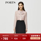 PORTS寶姿秋冬女裝新款假兩件時尚通勤連衣裙ALM9D065NPP066 粉紅色-1 XL (10)