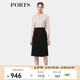 PORTS寶姿春季新品女裝職場(chǎng)通勤A(yíng)字半身小黑裙ALP8S008LWP096 黑色 XS (2)