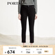 PORTS寶姿女裝 秋冬新品牛仔褲SL9P027LZD016 黑色 XS (2)