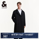 杰克·瓊斯（JACK&JONES） 秋季舒適時(shí)尚靜奢風(fēng)寬松風(fēng)衣外套闊型翻領(lǐng)長(zhǎng)款?yuàn)A克男裝224321051