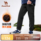 駱駝童裝兒童沖鋒褲秋冬戶外防風(fēng)軟殼男女童加絨長(zhǎng)褲