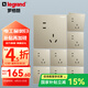 羅格朗（LEGRAND）電工電料10A五孔插座86型暗裝墻壁電源套餐 仕典米蘭金斜五孔10只裝