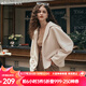 Olrain歐芮兒麂皮絨連帽短外套女秋季新款休閑百搭寬松上衣防風 奶油杏 M