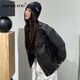 RHUDE FOG品牌女裝美式皮衣外套女2025春秋新款時(shí)尚復(fù)古高級(jí)感通勤顯瘦百搭 深棕色 M