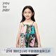 jnby by JNBY江南布衣童裝全棉印花府綢吊帶背心休閑舒適夏女童兒童1O6012010 090/黑色系多彩混雜色 160 cm