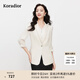 珂萊蒂爾2025春季新款七分袖西裝外套女設計感小西服氣質(zhì)通勤外衣 本白色 L