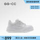 GG-CC【鞠婧祎同款】厚底板鞋2025新款做舊設(shè)計(jì)感增高休閑女鞋G25U5338 白色 36