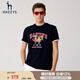 哈吉斯（HAZZYS）男裝 夏季款兔年限定短袖T恤男ASTZE03BE87 黑色BK L (175/96A 48)