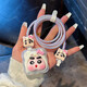 遇摯小新蘋果35w雙c口充電器頭保護(hù)套適用iPhone16promax數(shù)據(jù)線防折斷 35w透明波浪殼【貓咪小新】4件套