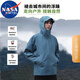 NASA MARVEL沖鋒衣男春秋季連帽夾克外套潮流情侶防風(fēng)防水登山服 間影藍 XL