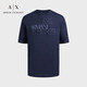 阿瑪尼ARMANI EXCHANGE【禮物】AX男裝圓領(lǐng)落肩徽標(biāo)壓花T恤