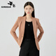 哥弟（GIRDEAR）女裝通勤風(fēng)一?？凼昭餮b西服外套女1400757 巖褐色 M (3碼)