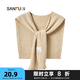 三福簡約多用途搭肩 氣質(zhì)時尚易搭配服飾配件圍巾披肩815466 華夫格-米色 均碼