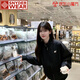 SNYDER WEAR2025新款女士外套美式復古立領(lǐng)夾克外套通勤學(xué)生寬松休閑百搭上衣 黑色  常規 S 建議80-100斤